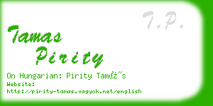 tamas pirity business card